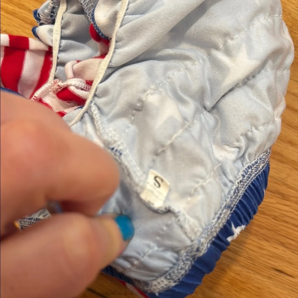 Little Sweetees Patriotic Striped Ruffle Bloomers for baby